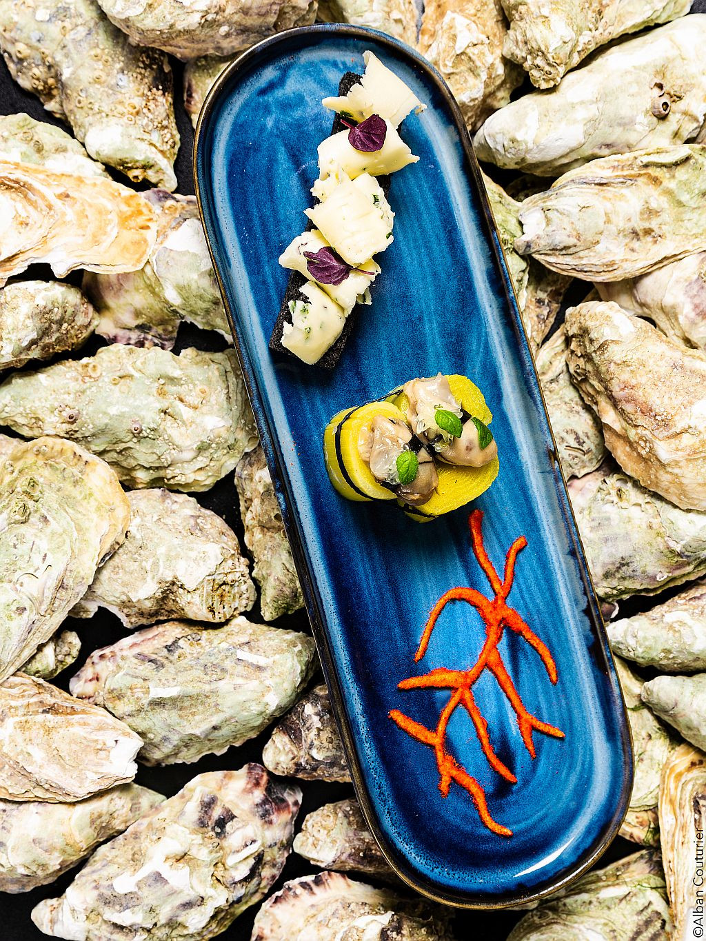 Entrée à base d'huîtres 